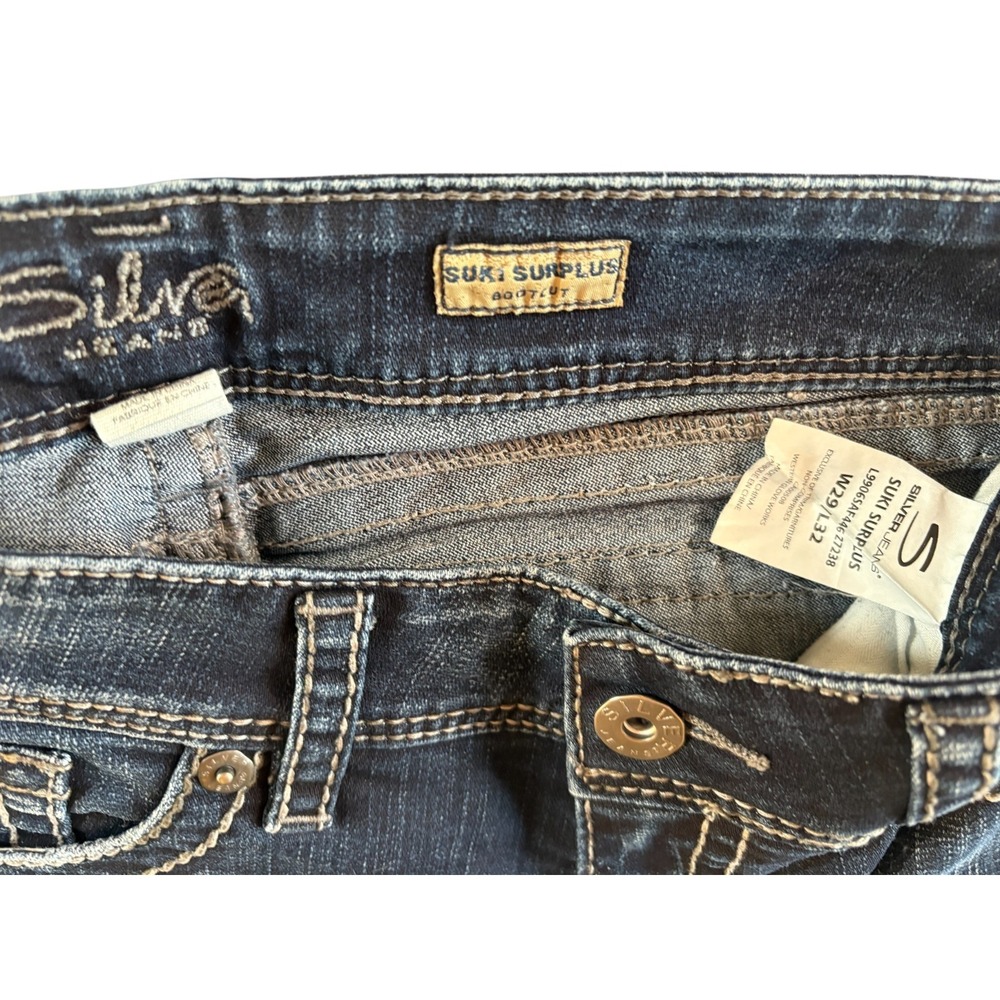 Silver Co. Suki Surplus Bootcut Jeans Womens 29x32 (26.5) Blue Denim Stretch - Picture 4 of 6